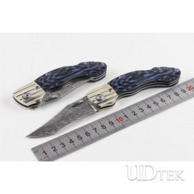 Two colors Dragon Sweden powder Damascus steel folding knife UD405170 
